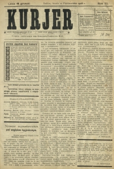 Kurjer / redaktor i wydawca Stanisław Korczak. - R. 3, nr 241 (21 października 1908)