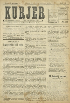 Kurjer / redaktor i wydawca Stanisław Korczak. - R. 3, nr 266 (19 listopada 1908)