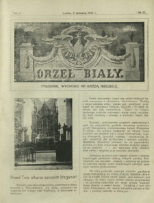 Orzeł Biały : tygodnik, wychodzi na każdą niedzielę. - R. 1, nr 23 (7 czerwca 1925)