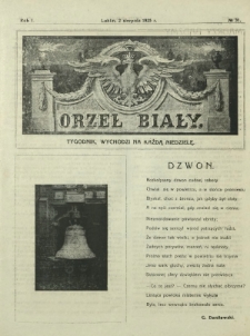 Orzeł Biały : tygodnik, wychodzi na każdą niedzielę. - R. 1, nr 31 (2 sierpnia 1925)