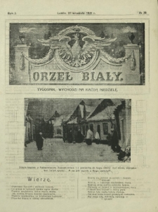 Orzeł Biały : tygodnik, wychodzi na każdą niedzielę. - R. 1, nr 39 (27 września 1925)