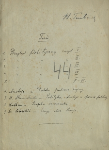 Przegląd Polityczny 1916. Spis treści