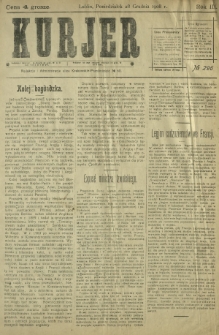 Kurjer / redaktor i wydawca Stanisław Korczak. - R. 3, nr 296 (28 grudnia 1908)