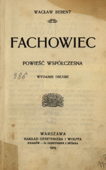 Fachowiec : powieść wsp&oacute;łczesna