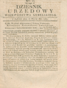 Dziennik Urzędowy Województwa Lubelskiego 1824.03.10. Nr 10 + dod.