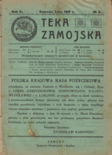 Teka Zamojska R. 2, nr 2 (luty 1919)