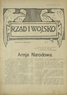 Rząd i Wojsko R. 2, Nr 11 (25 lutego 1917)