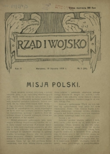 Rząd i Wojsko R. 4, Nr 3(34) (19 sycznia 1919)