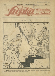 Szopka : widowisko co tydzień R. 1, Nr 1 (7 października 1922)