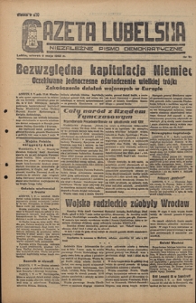 Gazeta Lubelska : niezależne pismo demokratyczne. 1945, nr 79 (8 maja)