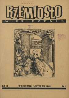 Rzemiosło / [red. nacz. Julian Strawa]. R. 10, nr 11 (listopad 1948)