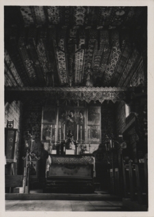 Dębno (Podhale). Wnętrze zabytkowego kościółka góralskiego