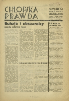 Chłopska Prawda. R. 13, nr 5 (28 lutego 1937)