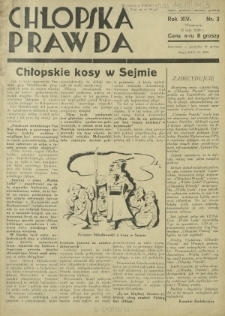 Chłopska Prawda. R. 14, nr 3 (15 luty 1938)
