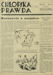 Chłopska Prawda. R. 14, nr 14 (15 sierpień 1938)