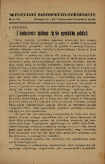 Miesięcznik Sadowniczo-Ogrodniczy : organ Sekcji Ogrodniczej Galicyjskiego Towarz. Gospodarskiego pod red. Antoniego Wróblewskiego. R. 2, z. 11-12 (listopad-grudzień 1918)