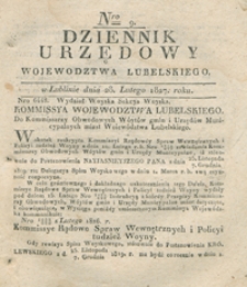 Dziennik Urzędowy Wojew&oacute;dztwa Lubelskiego 1827, Nr 9 (28 luty)