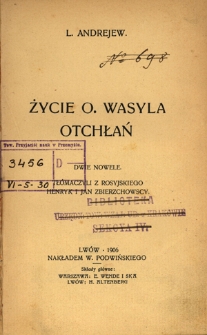 Życie o. Wasyla : Otchłań : dwie nowele