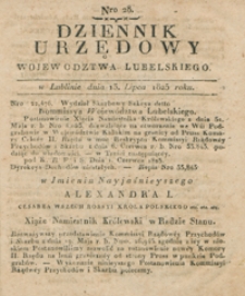 Dziennik Urzędowy Wojew&oacute;dztwa Lubelskiego 1825, Nr 28 (13 lip.)