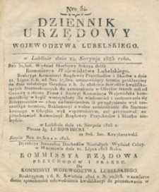 Dziennik Urzędowy Województwa Lubelskiego 1825, Nr 34 (24 sierp.)