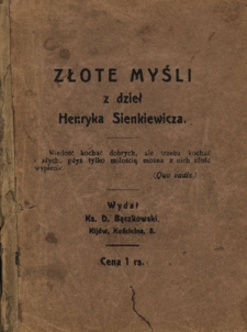 Złote myśli z dzieł Henryka Sienkiewicza