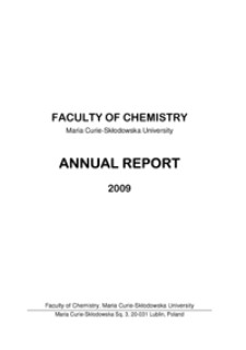Annual Report / Faculty of Chemistry UMCS 2009