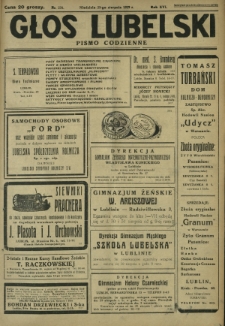 Głos Lubelski : pismo codzienne. R. 16, nr 231 (25 sierpnia 1929)