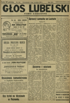 Głos Lubelski : pismo codzienne. R. 16, nr 253 (16 wrzesnia 1929)