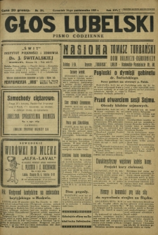 Głos Lubelski : pismo codzienne. R. 16, nr 291 (24 października 1929)