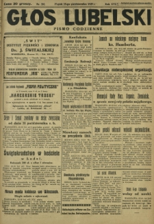 Głos Lubelski : pismo codzienne. R. 16, nr 292 (25 października 1929)