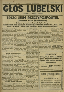 Głos Lubelski : pismo codzienne. R. 16, nr 333 (6 grudnia 1929)