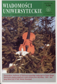 Wiadomości Uniwersyteckie R. 12, nr 9=96 (grudzień 2002)