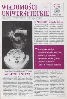 Wiadomości Uniwersyteckie R. 10, nr 2=68 (luty 2000)