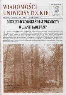 Wiadomości Uniwersyteckie R. 9, nr 9=64 (listopad 1999)