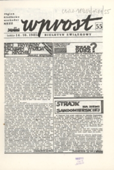 Wprost : biuletyn związkowy Nr 55 (14 paźdz. 1981 [właśc. 9 list. 1981])