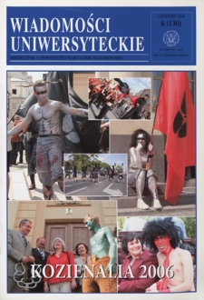 Wiadomości Uniwersyteckie : miesięcznik / Uniwersytet Marii Curie-Skłodowskiej R. 16, nr 6=130 (czerwiec 2006)