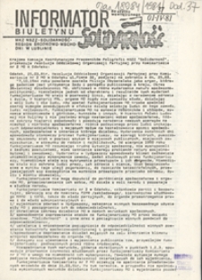 Informator Biuletynu "Solidarność" Nr 37 (1 kwiec. 1981)