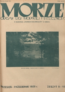 Morze : organ Ligi Morskiej i Rzecznej. - R. 6, nr 9-10 (wrzesień-październik 1929)
