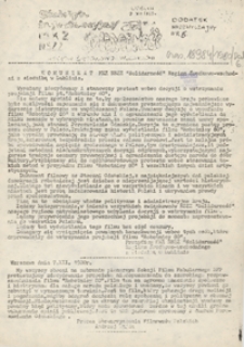 Dodatek Nadzwyczajny Biuletynu Infromacyjnego "Solidarność" Region Środkowo-Wschodni Nr 6 (9 grudz. 1980)
