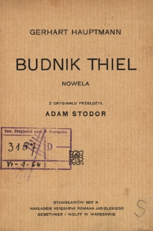 Budnik Thiel : nowela