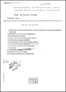 Wykaz Ważniejszych Nabytk&oacute;w. [R. 1, nr 1] I kwartał 1953 r.