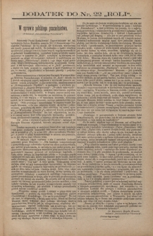 Rola : pismo tygodniowe / pod redakcyą Jana Jeleńskiego.Dodatek do R. 2, nr 22 (1884)