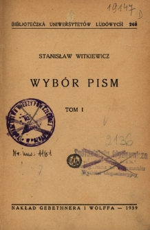 Wybór pism. T. 1