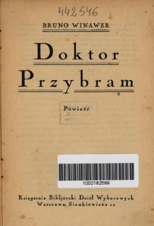 Doktor Przybram : powieść