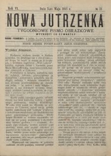 Nowa Jutrzenka : tygodniowe pismo obrazkowe R. 6, Nr 18 (1 maja 1913)