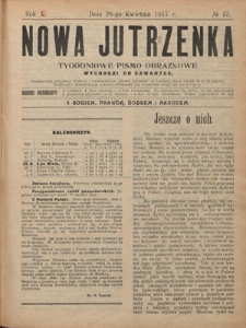 Nowa Jutrzenka : tygodniowe pismo obrazkowe R. 10, Nr 17 (26 kwietnia 1917)