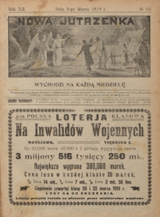 Nowa Jutrzenka : wychodzi na każdą niedzielę R. 12, Nr 10 (9 marca 1919)