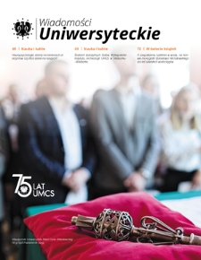 Wiadomości Uniwersyteckie / Uniwersytet Marii Curie-Skłodowskiej. 2019, nr 9=258 (październik)