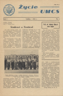 Życie UMCS R. 1, Nr 3 (1955)