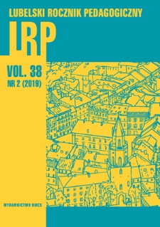 Lubelski Rocznik Pedagogiczny Vol. 38 (2019), nr 2 - Spis treści